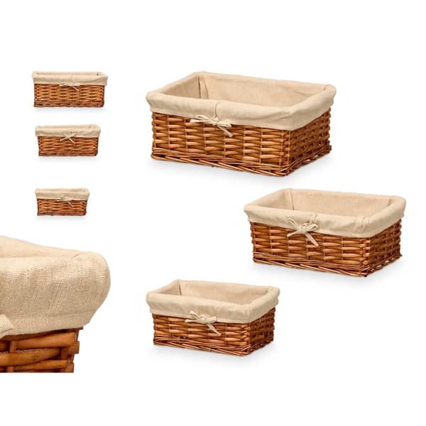Korgset Kipit HX31033S/3 Naturell Polyester vide 50 % bomull 39 x 16,5 x 29 cm (6 antal)