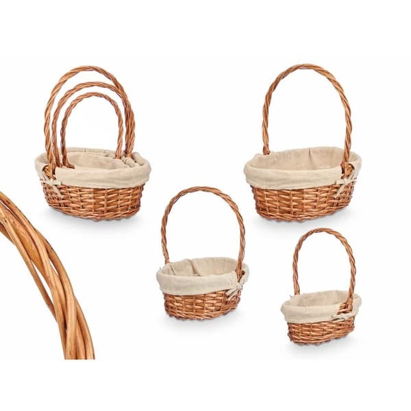 Korgset Kipit HX31275S/3 Naturell Polyester vide Tyg 50 % bomull 34 x 39,5 x 30 cm 34 x 40 x 30 cm (8 antal)