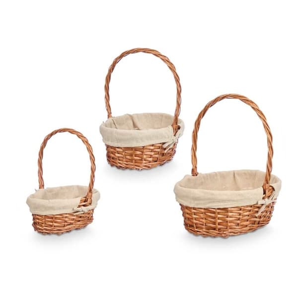 Korgset Kipit HX31275S/3 Naturell Polyester vide Tyg 50 % bomull 34 x 39,5 x 30 cm 34 x 40 x 30 cm (8 antal)