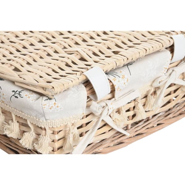 Vasketøjskurv Home ESPRIT Natur flet Shabby Chic 42 x 33 x 20 cm 3 Dele