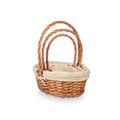 Miniatyrbillede 4 af 5: Set med kurve Kipit HX31275S/3 Natur Polyester flet Klæde 50 % bomuld 34 x 39,5 x 30 cm 34 x 40 x 30 cm 3 Dele (8 enheder)