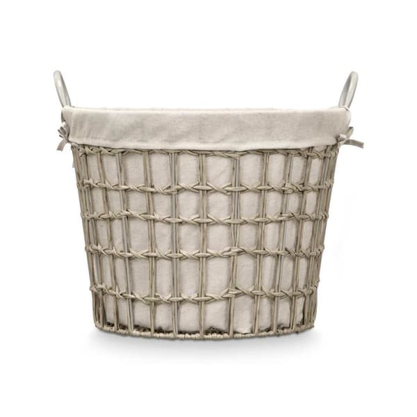 Kurv Kipit HX30559 Grå Polyester Klæde polypropylen Jern Plastik 50 % bomuld 53 x 43 x 44 cm (6 enheder)