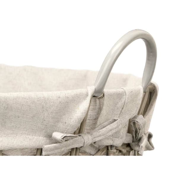 Kurv Kipit HX30559 Grå Polyester Klæde polypropylen Jern Plastik 50 % bomuld 53 x 43 x 44 cm (6 enheder)