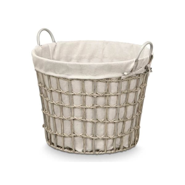 Kurv Kipit HX30559 Grå Polyester Klæde polypropylen Jern Plastik 50 % bomuld 53 x 43 x 44 cm (6 enheder)