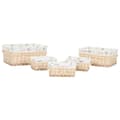 Miniatyrbillede 1 af 4: Vasketøjskurv Home ESPRIT Natur flet Shabby Chic 48 x 38 x 22 cm 5 Dele