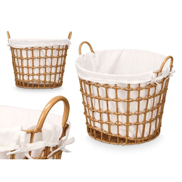 Kurv Kipit HX30561 Natur Polyester Klæde polypropylen Jern Plastik 50 % bomuld 47 x 41 x 44 cm 50 x 43 x 44 cm (6 enheder)
