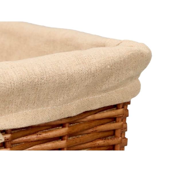 Set med kurve Kipit HX31449S/3 Natur Polyester flet Klæde 50 % bomuld 39 x 16 x 30 cm (6 enheder)