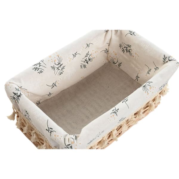 Skittentøyskurv Home ESPRIT Naturell flettet Shabby Chic 36 x 25 x 16 cm 4 Deler