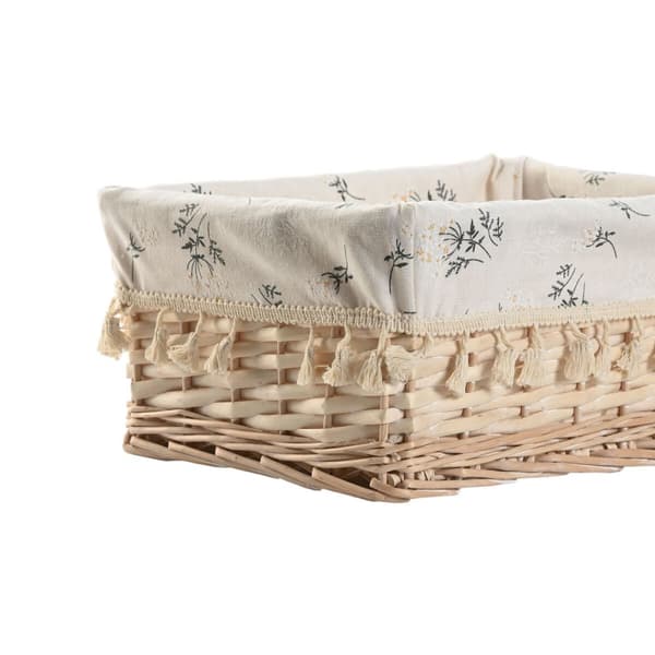 Skittentøyskurv Home ESPRIT Naturell flettet Shabby Chic 36 x 25 x 16 cm 4 Deler