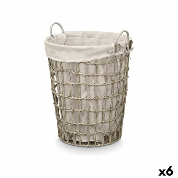 Kurv Kipit HX30550 Grå Polyester Klut polypropylen Jern Plast 50 % bomull 45 x 58 x 43 cm 46 x 59 x 43 cm (6 enheter)