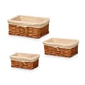 Miniatyrbilde 2 av 5: Kurvsett Kipit HX31033S/3 Naturell Polyester flettet 50 % bomull 39 x 16,5 x 29 cm 3 Deler (6 enheter)