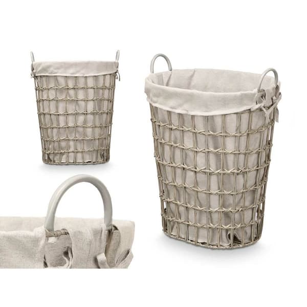 Kurv Kipit HX30553 Grå Polyester Klut polypropylen Jern Plast 50 % bomull 48 x 58 x 34 cm 49 x 58 x 35 cm (6 enheter)