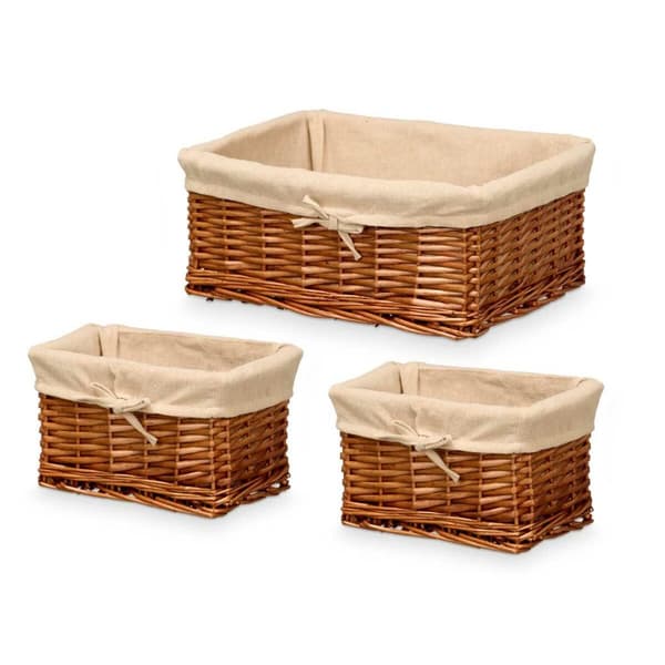 Kurvsett Kipit HX31449S/3 Naturell Polyester flettet Klut 50 % bomull 39 x 16 x 30 cm 3 Deler (6 enheter)