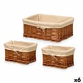 Miniatyrbilde 1 av 4: Kurvsett Kipit HX31449S/3 Naturell Polyester flettet Klut 50 % bomull 39 x 16 x 30 cm 3 Deler (6 enheter)