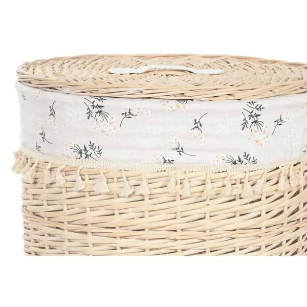 Pyykkikori Home ESPRIT Luonnollinen korihuonekalut Shabby Chic 45 x 45 x 55 cm 3 Kappaletta