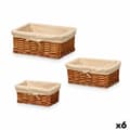 Miniatyrbild 1 av 5: Korgset Kipit HX31033S/3 Naturell Polyester vide 50 % bomull 39 x 16,5 x 29 cm 3 Delar (6 antal)