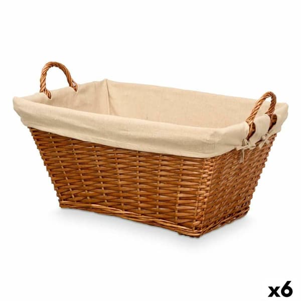 Kurv Kipit HX31038 Natur Polyester flet Klæde 50 % bomuld 65 x 35 x 43 cm (6 enheder)