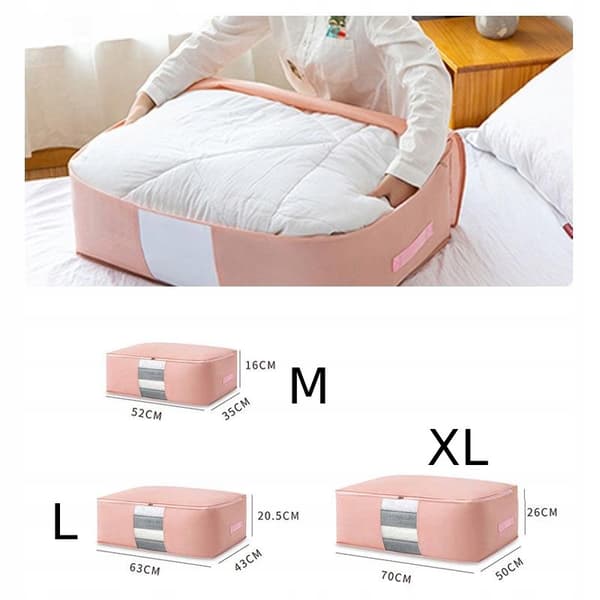 SENGETÆPPE TIL OPBEVARING PUDER TÆPPER 63x43x20cm rL
