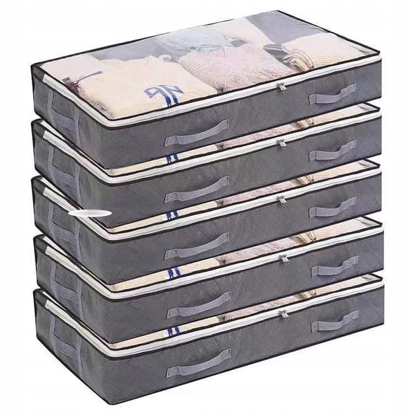 SENGETÆPPE til OPBEVARING af puder, tæpper og under sengen 100x50x18cm