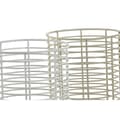 Miniatyrbild 2 av 4: Bestickkorg Home ESPRIT Beige Grå Naturell Metall Gummiträ 13,5 x 13,5 x 17 cm (2 antal)