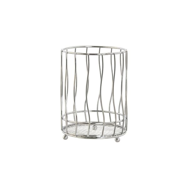 Bestickkorg Home ESPRIT Silvrig Metall 11.5 x 11.5 x 15.5 cm