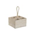 Miniatyrbillede 1 af 3: Bestikskurv Home ESPRIT Hvid Natur Bambus 19 x 19 x 27 cm