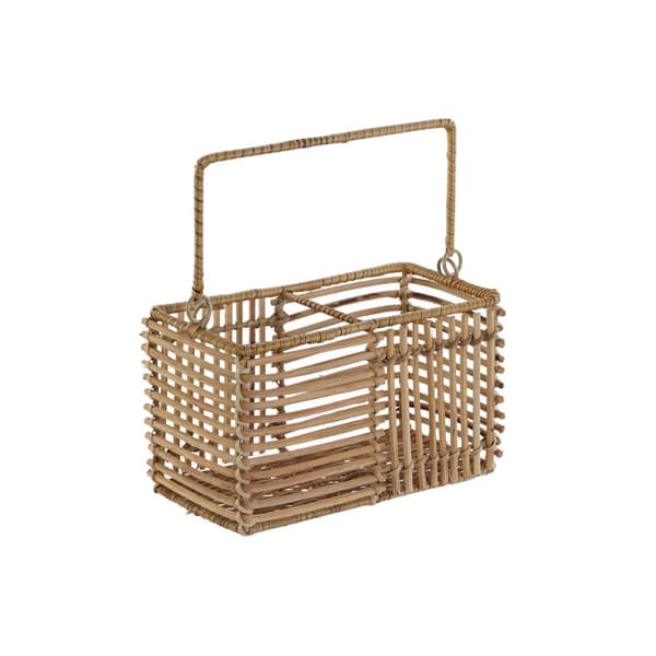Bestikkurv DKD Home Decor Brun Jern 20 x 10 x 12 cm