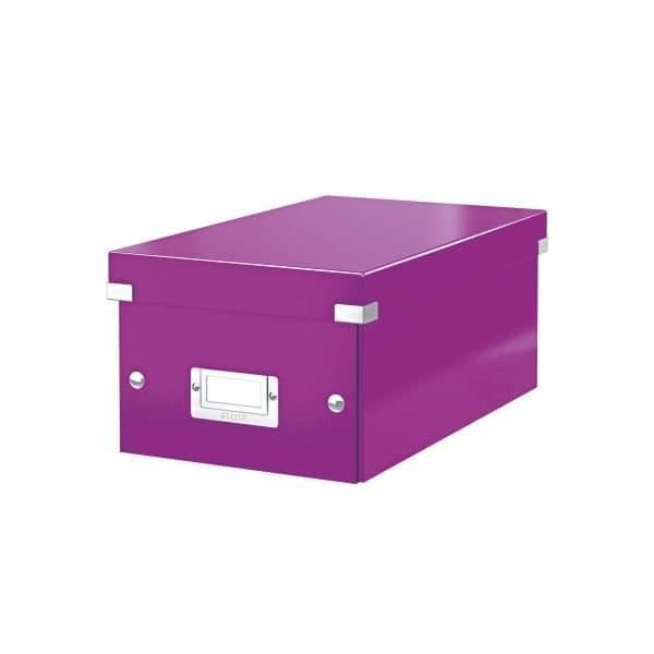 DVD förvaringsbox - LEITZ - Click&Store - Laminerad kartong - Lila