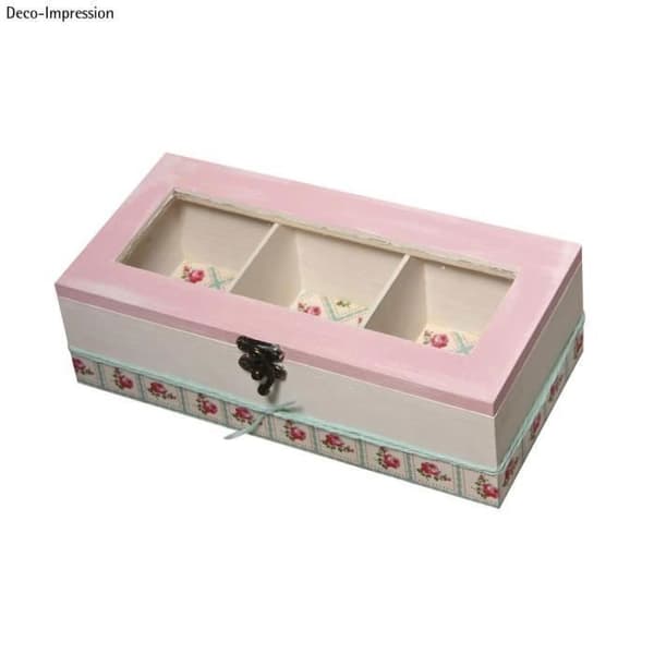 Telåda - Ej specificerad - 3 fack - Massivt trä - 21,5 x 9 x 7 cm - Anpassningsbar