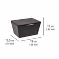 Miniatyrbild 4 av 4: Förvaringskorg - Brasil - Box med lock - Plast (PET) - 19 x 10 x 15,5 cm - Svart