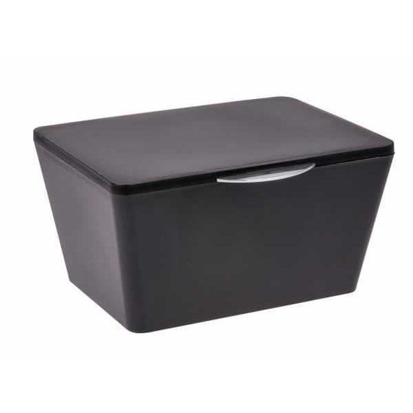 Förvaringskorg - Brasil - Box med lock - Plast (PET) - 19 x 10 x 15,5 cm - Svart