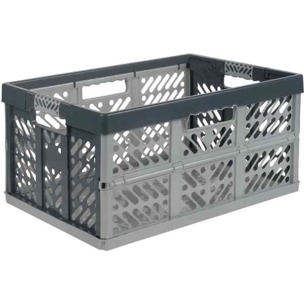 Fällbar förvaringslåda - OKT - 45L - Grå / Antracit - Kapacitet 50kg - L540 x B370 x H280mm