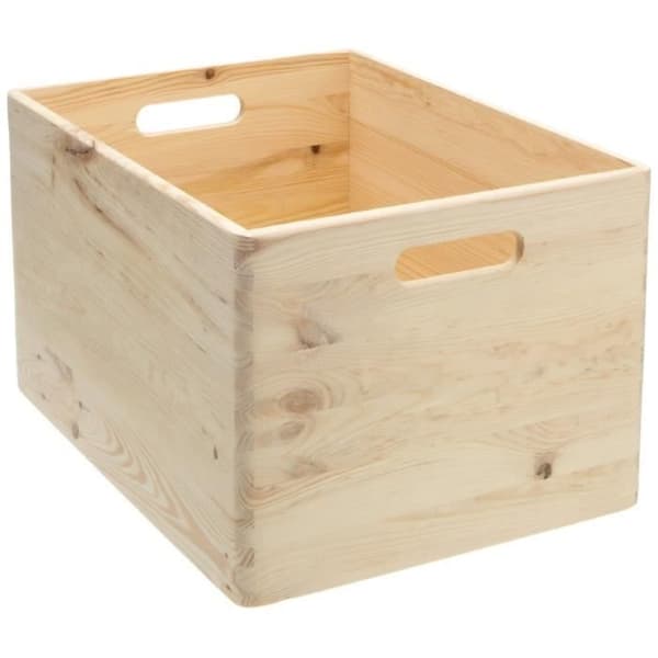Förvaringsbehållare - ZELLER - 30 L - Naturträ - Anpassningsbar - Blandad