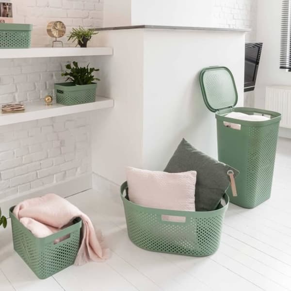 Curver Förvaringsboxar 4 st med lock 11L+17L Grön
