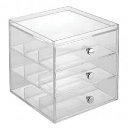 Förvaringslåda - InterDesign - 3 lådor - Transparent - Plast - Harts