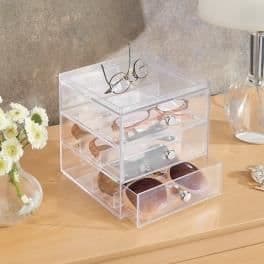 Förvaringslåda - InterDesign - 3 lådor - Transparent - Plast - Harts