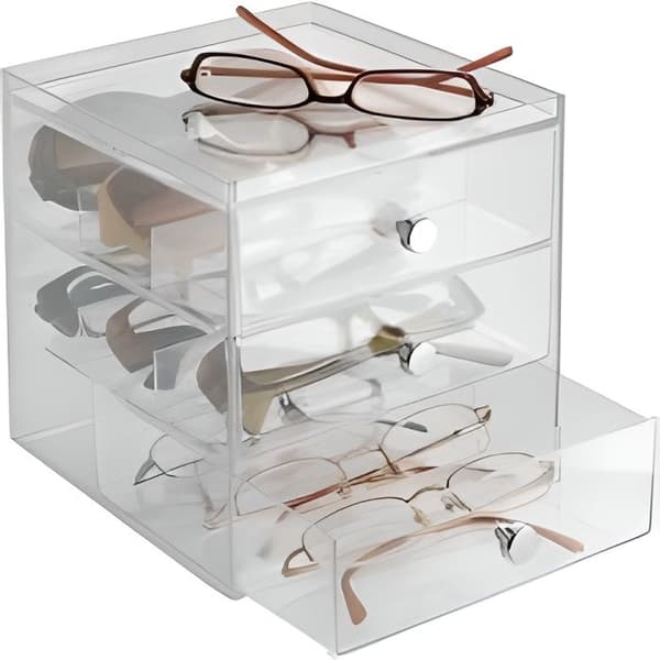 Förvaringslåda - InterDesign - 3 lådor - Transparent - Plast - Harts