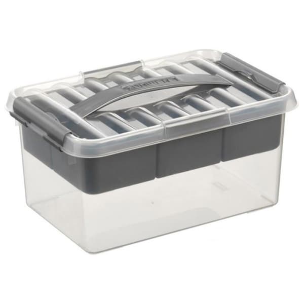 Förvaringslåda - Ej specificerad - Stor - 15 Liter - Transparent - Grå