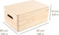 Miniatyrbild 4 av 4: Creative Deco Förvaringslåda i trä 30x20x14cm | Naturligt | Omålad | Crate Trunk att dekorera