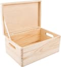 Miniatyrbild 1 av 4: Creative Deco Förvaringslåda i trä 30x20x14cm | Naturligt | Omålad | Crate Trunk att dekorera