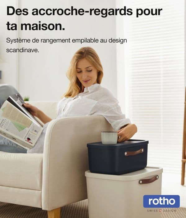 Rotho - 1055208046WS - Maloja Förvaringslåda 40 l, Plast (återvunnet PP), 40 (39.5 x 38.0 x 34.0 cm)
