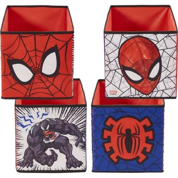 MARVEL - Set med 4 förvarings- och dekorationstemplare Spiderman