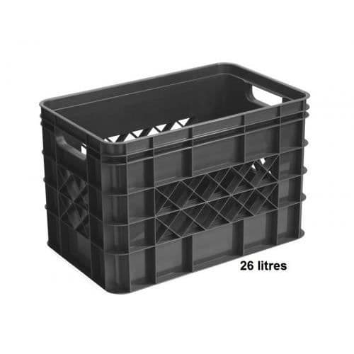 Förvaringslåda - Fyrkantig - 26L - Plast - Antracit - 260x250x400mm