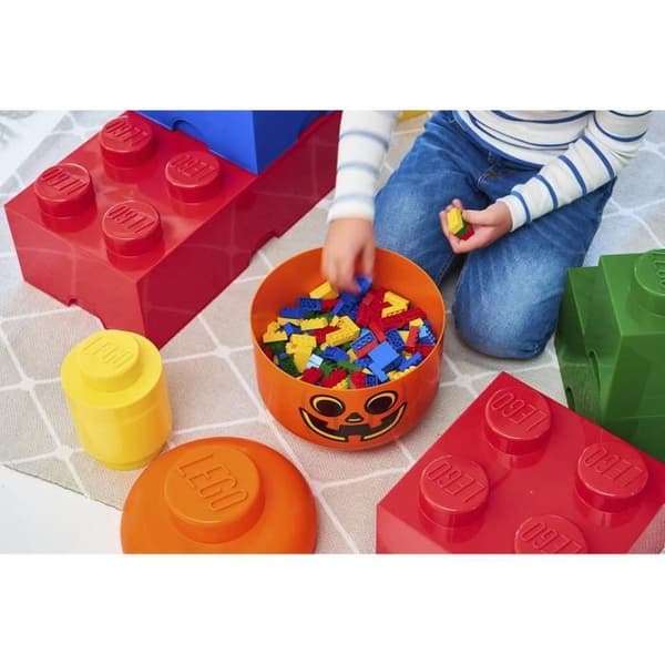 Förvaringslåda - LEGO - Pumpahuvud - Liten - 16 x 18,5 cm - Orange