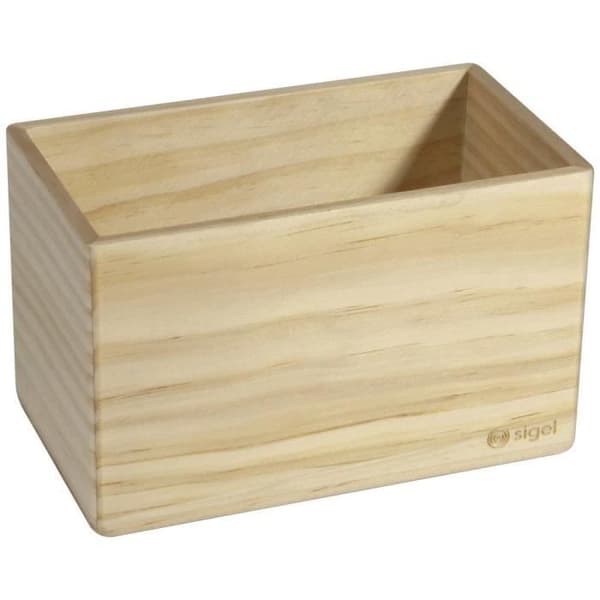 Förvaringslåda - SIGEL - BA401 - Massivt trä - Brun - 13 x 8 cm