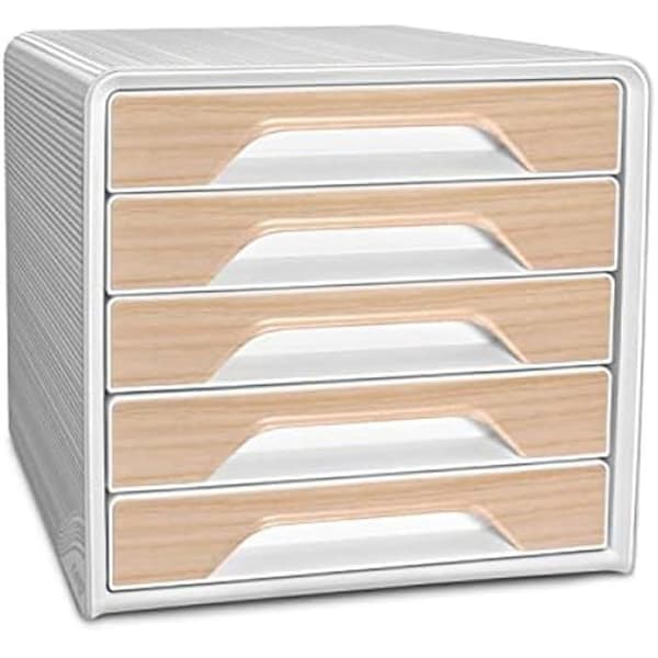 Klassificeringslåda - CEP - Organisatormodul - 5 lådor - Dokumentförvaring - Vit bok