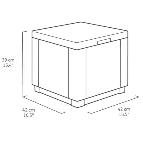 Keter Cube Grafit Opbevaringsfodbold 213816 422801