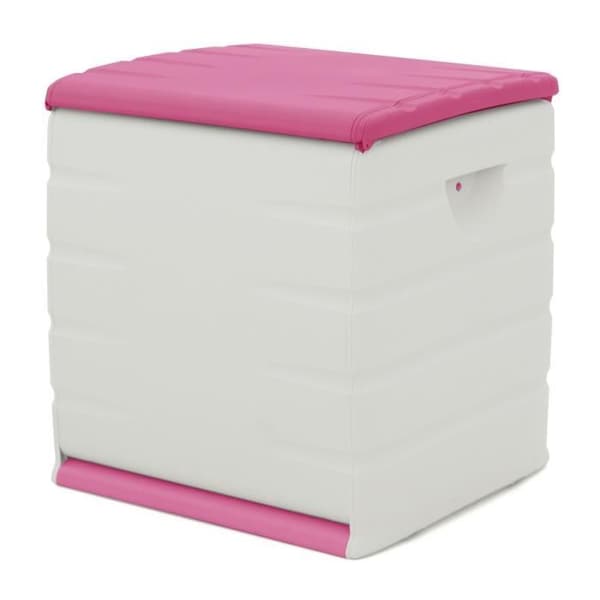 PLASTIKEN Space Saver förvaringslåda med hjul och hänglås - Kapacitet 190 L - Fuchsia färg