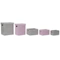 Miniatyrbild 5 av 5: Multifunktionell korg DKD Home Decor Rosa Silvrig polypropen 44 x 36 x 50 cm 4 Kg 5 Delar