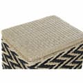 Miniatyrbild 2 av 4: Tvättkorg DKD Home Decor Naturell Svart Polyester Kolonial Fibrer (43 x 32 x 50,5 cm)